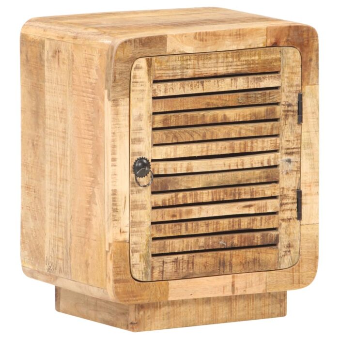 Table de chevet 40x30x50 cm Bois de manguier brut – Image 1