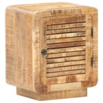 Table de chevet 40x30x50 cm Bois de manguier brut – Image 6