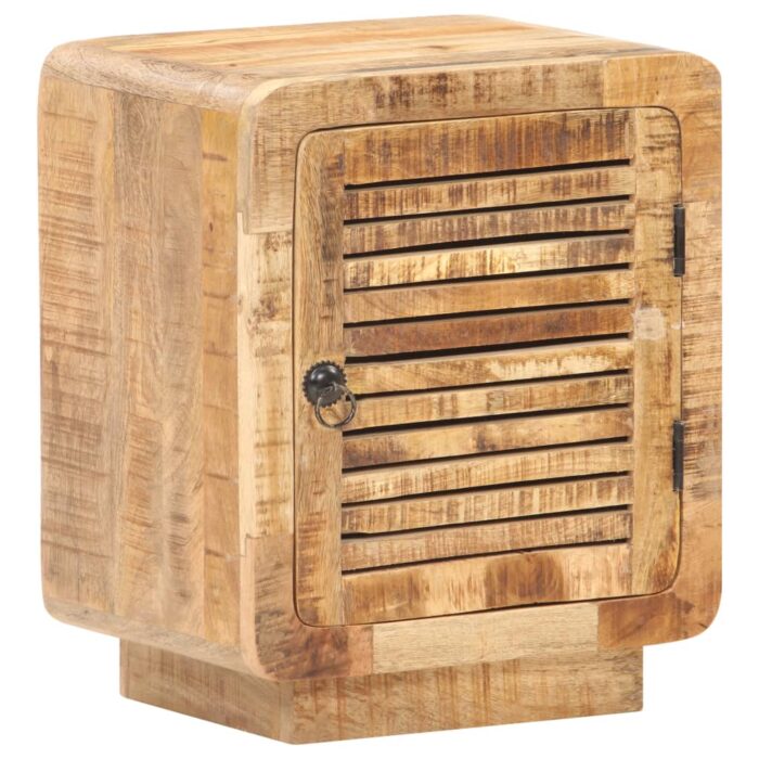 Table de chevet 40x30x50 cm Bois de manguier brut – Image 6