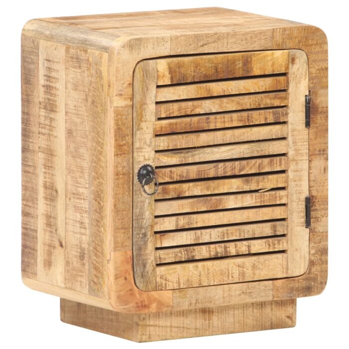 Table de chevet 40x30x50 cm Bois de manguier brut – Image 7
