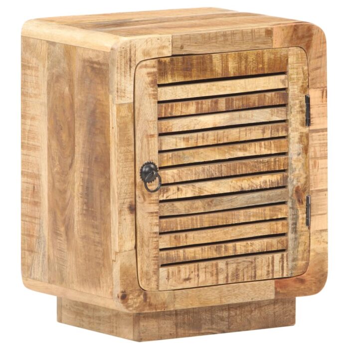 Table de chevet 40x30x50 cm Bois de manguier brut – Image 8