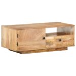 Table basse 90x50x35 cm Bois solide de manguier – Image 10