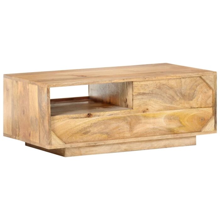 Table basse 90x50x35 cm Bois solide de manguier – Image 4