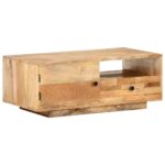 Table basse 90x50x35 cm Bois solide de manguier – Image 7