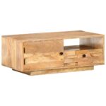 Table basse 90x50x35 cm Bois solide de manguier – Image 9