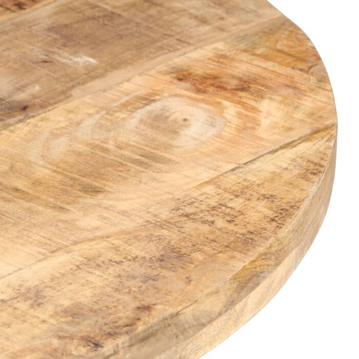 Table de salle à manger 80 cm Bois de manguier brut – Image 2