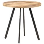 Table de salle à manger 80 cm Bois de manguier brut – Image 5