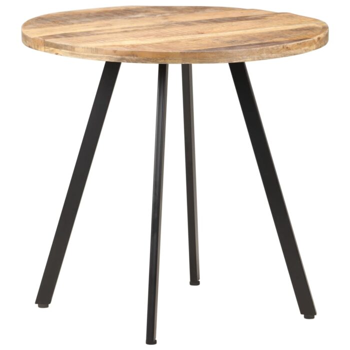 Table de salle à manger 80 cm Bois de manguier brut – Image 5