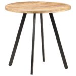 Table de salle à manger 80 cm Bois de manguier brut – Image 7