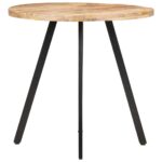Table de salle à manger 80 cm Bois de manguier brut – Image 8