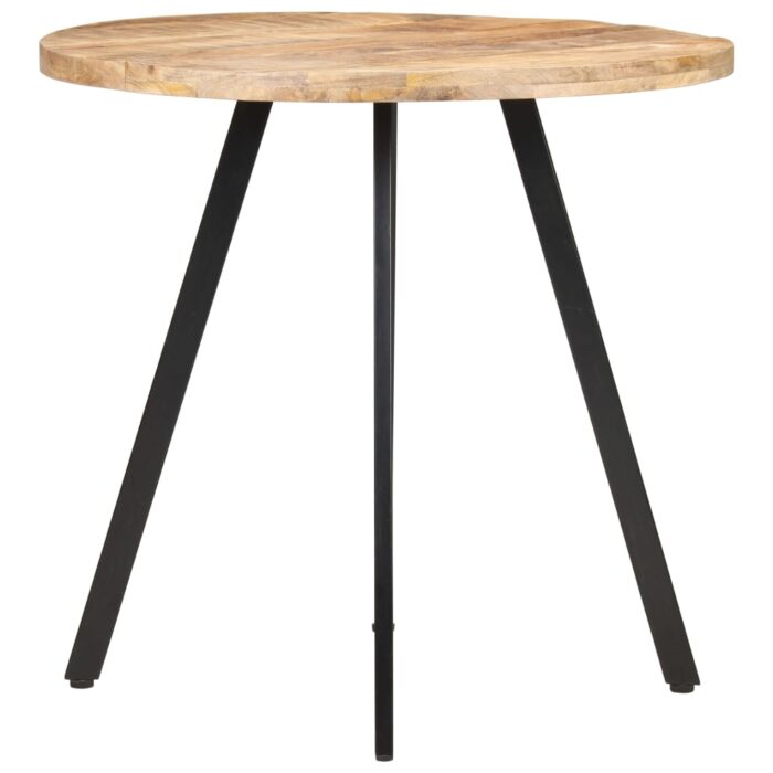 Table de salle à manger 80 cm Bois de manguier brut – Image 8