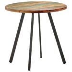 Table de salle à manger 80 cm Bois de récupération massif – Image 4