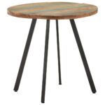 Table de salle à manger 80 cm Bois de récupération massif – Image 6