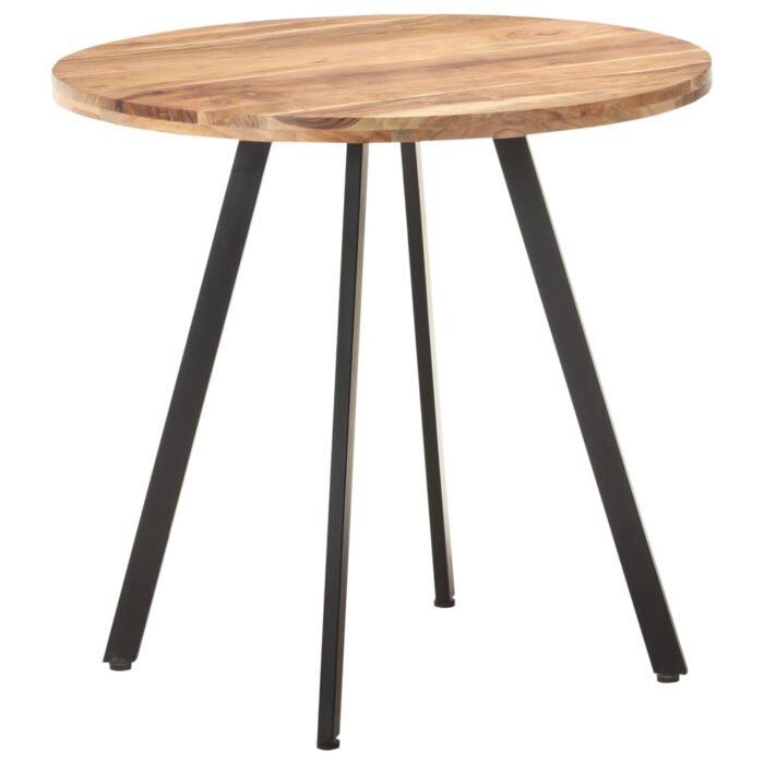 Table de salle à manger 80 cm Bois d'acacia solide – Image 1