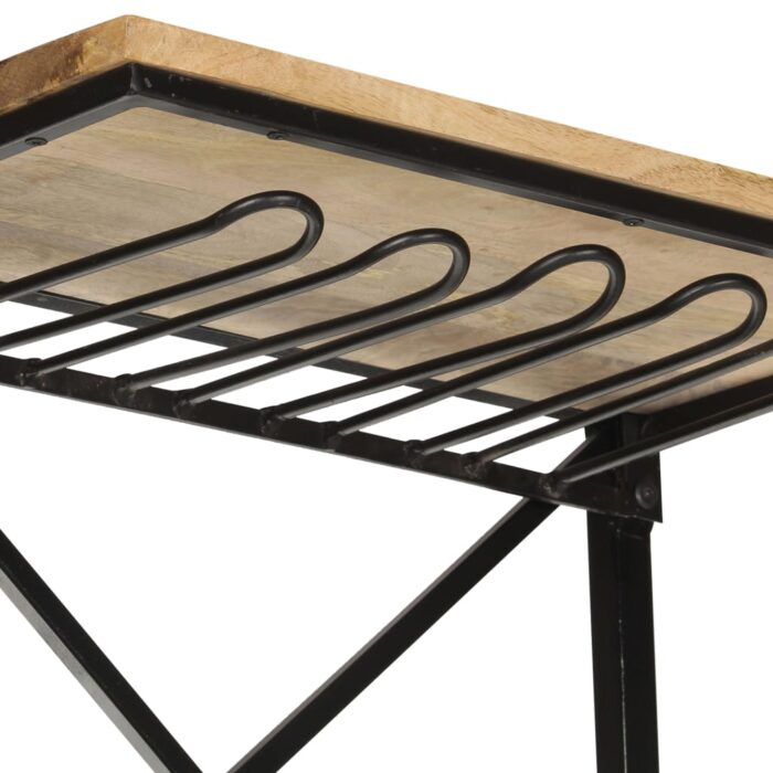 Cave à vin tracteur Blanc 49x31x172 cm Bois de manguier solide – Image 6