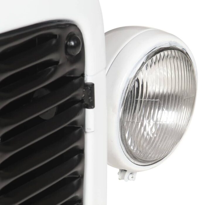 Cave à vin tracteur Blanc 49x31x172 cm Bois de manguier solide – Image 7