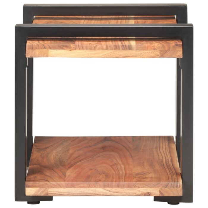 Table de chevet 50x40x40 cm Bois d'acacia massif – Image 3