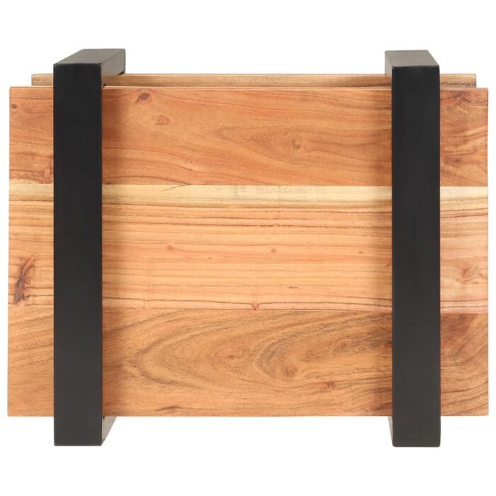 Table de chevet 50x40x40 cm Bois d'acacia massif – Image 4