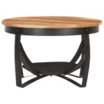 Table basse Ø68x43 cm Bois d'acacia solide – Image 2