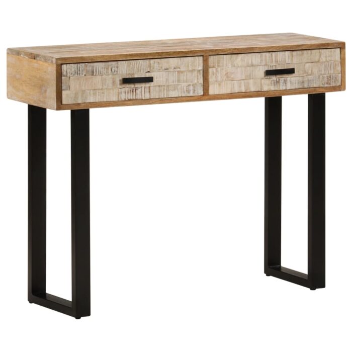 Table console 100x30x75 cm Bois de manguier massif – Image 1