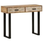 Table console 100x30x75 cm Bois de manguier massif – Image 10