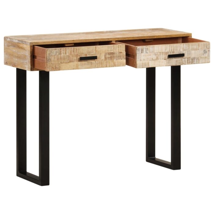 Table console 100x30x75 cm Bois de manguier massif – Image 4