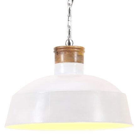 Lampe suspendue industrielle 58 cm Blanc E27