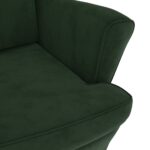Fauteuil vert foncé velours – Image 4