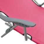 Chaise longue avec auvent acier rose – Image 4