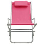 Chaises à bascule lot de 2 Acier Rose – Image 2
