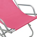 Chaises à bascule lot de 2 Acier Rose – Image 6