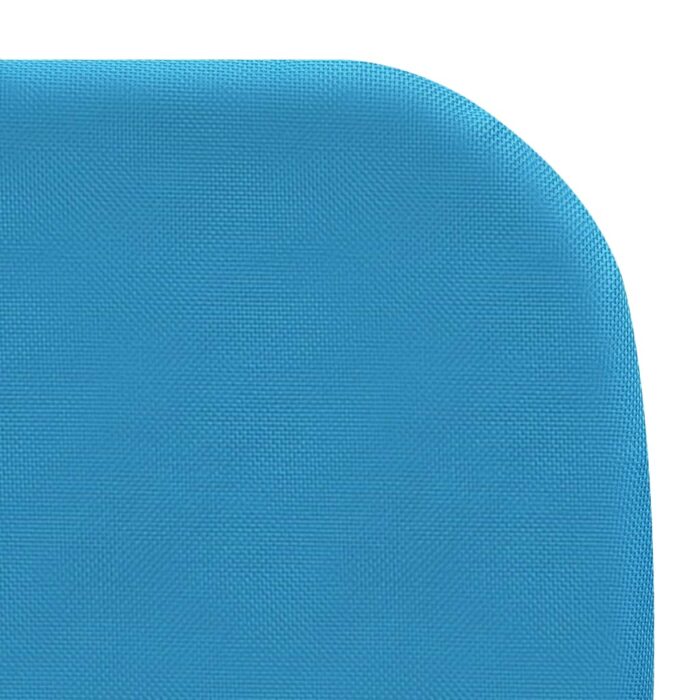 Chaises longues pliables lot de 2 Acier et tissu Bleu – Image 6