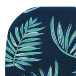 Chaises longues pliables lot de 2 Acier tissu Motif de feuilles – Image 6