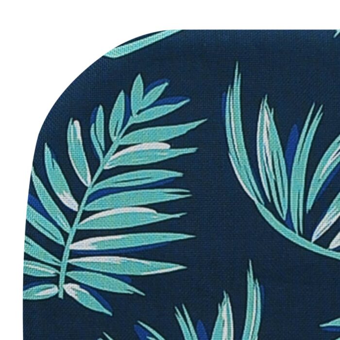 Chaises longues pliables lot de 2 Acier tissu Motif de feuilles – Image 6