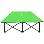 Chaise longue pliable 2 places vert acier – Image 2