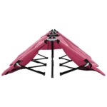 Chaise longue pliable 2 places rose acier – Image 3