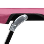 Chaise longue pliable 2 places rose acier – Image 5