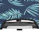 Chaise longue pliable 2 places Motif de feuilles Acier – Image 3