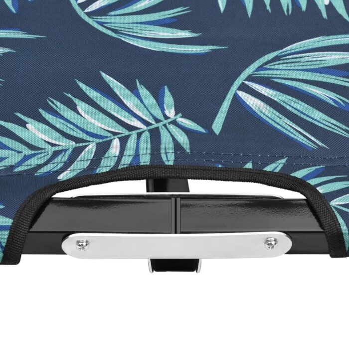 Chaise longue pliable 2 places Motif de feuilles Acier – Image 3