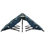 Chaise longue pliable 2 places Motif de feuilles Acier – Image 6