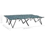 Chaise longue pliable 2 places Motif de feuilles Acier – Image 8
