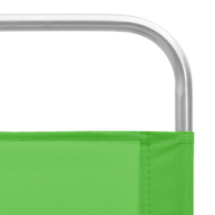 Chaises de plage pliables lot de 2 Vert Tissu – Image 6