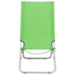 Chaises de plage pliables lot de 2 Vert Tissu – Image 2