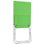 Chaises de plage pliables lot de 2 Vert Tissu – Image 5