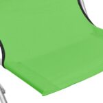 Chaises de plage pliables lot de 2 Vert Tissu – Image 6