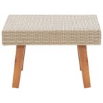 Table basse de jardin Résine tressée Beige – Image 2