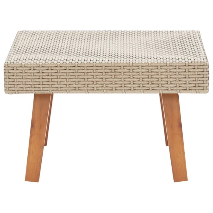 Table basse de jardin Résine tressée Beige – Image 2