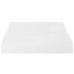 Étagère murale flottante 2 pcs Blanc brillant 23x23,5x3,8cm MDF – Image 3