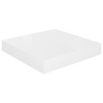 Étagère murale flottante 4 pcs Blanc brillant 23x23,5x3,8cm MDF – Image 3