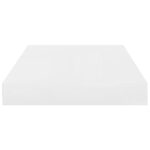 Étagère murale flottante Blanc brillant 40x23x3,8 cm MDF – Image 3